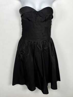 NEW Marc Jacobs Dress sz 2 Black Strapless Pleated Cocktail Noir Night Out VM53